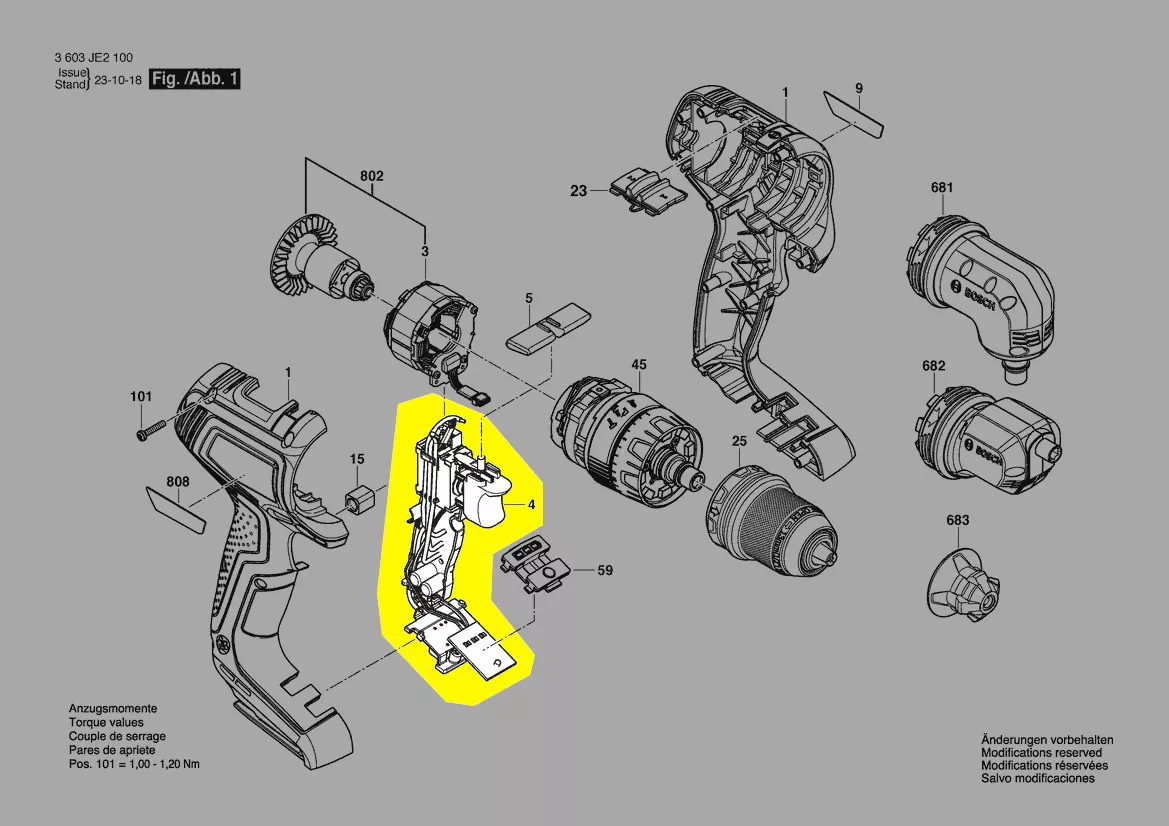 Interrupteur réf. 2 607 202 587 Bosch